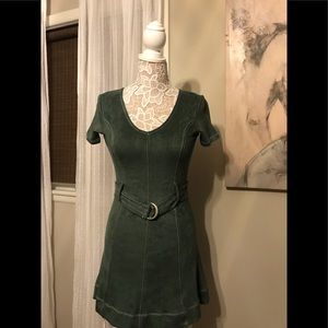 Brand New, Never Worn Hunter Green Belter Dress